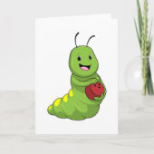 Caterpilaar bij Bowling met Bowling ball Kaart (Voorkant)