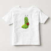 Caterpilaar bij Bowling met Bowling ball Kinder Shirts (Voorkant)