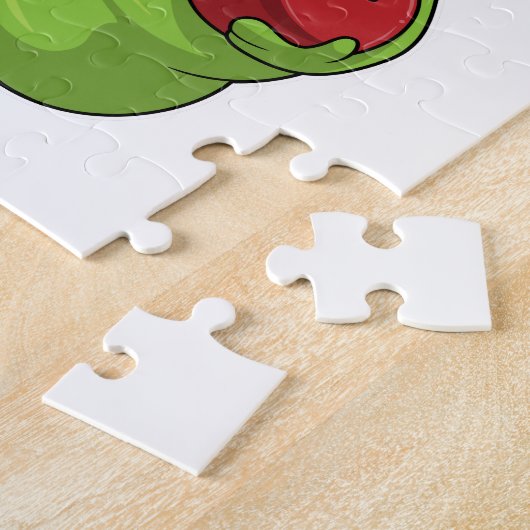 Caterpilaar bij Bowling met Bowling ball Legpuzzel (Zijkant)