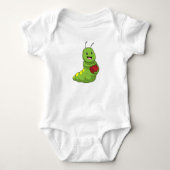 Caterpilaar bij Bowling met Bowling ball Romper (Voorkant)