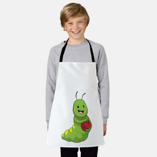 Caterpilaar bij Bowling met Bowling ball Schort (Gedragen)