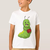 Caterpilaar bij Bowling met Bowling ball T-shirt (Voorkant)