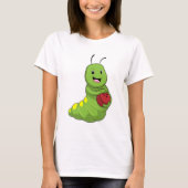 Caterpilaar bij Bowling met Bowling ball T-shirt (Voorkant)