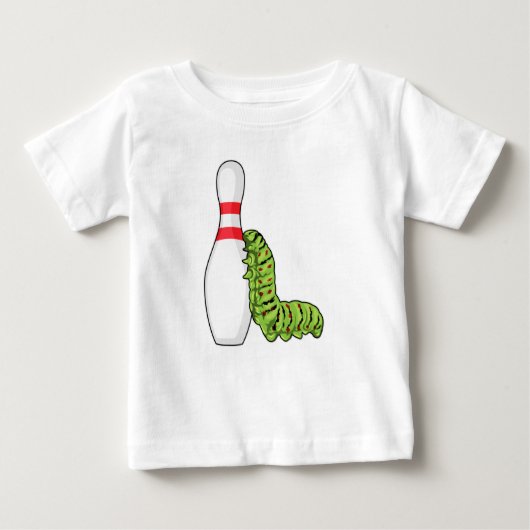 Caterpilaar bij Bowling met Bowling pin (Voorkant)