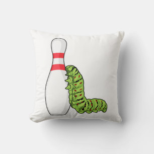 Caterpilaar bij Bowling met Bowling pin Kussen