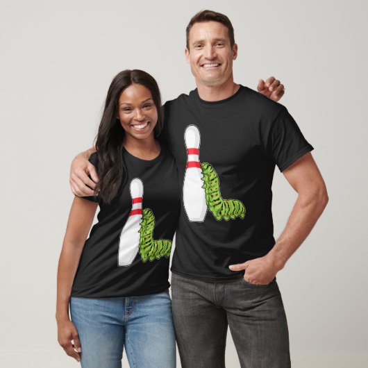 Caterpilaar bij Bowling met Bowling pin T-shirt (Unisex)