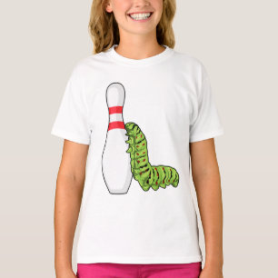 Caterpilaar bij Bowling met Bowling pin T-shirt