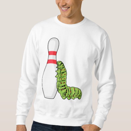 Caterpilaar bij Bowling met Bowling pin Trui (Voorkant)