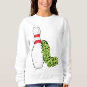 Caterpilaar bij Bowling met Bowling pin Trui (Voorkant)