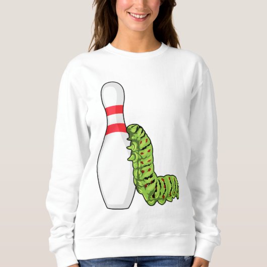 Caterpilaar bij Bowling met Bowling pin Trui (Voorkant)