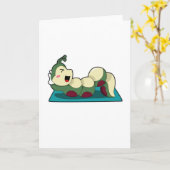 Caterpilaar bij fitnessout kaart (Gele Bloem)