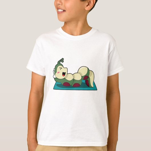Caterpilaar bij fitnessout t-shirt (Voorkant)