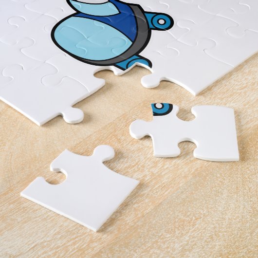 Caterpilaar bij gealigneerde schaatsen met rollers legpuzzel (Zijkant)