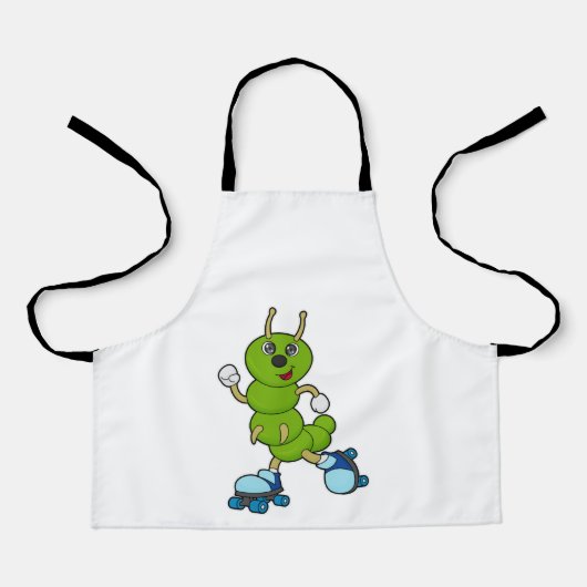 Caterpilaar bij gealigneerde schaatsen met rollers schort (Voorkant)