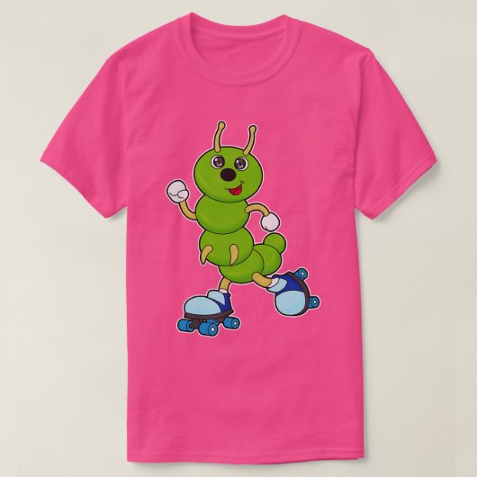 Caterpilaar bij gealigneerde schaatsen met rollers t-shirt (Design voorkant)