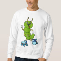 Caterpilaar bij gealigneerde schaatsen met rollers