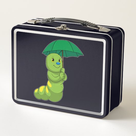 Caterpilaar bij Raining met Umbrella (Voorkant)