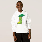 Caterpilaar bij Raining met Umbrella (Voorkant volledig)