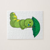 Caterpilaar bij Raining met Umbrella Legpuzzel (Horizontaal)