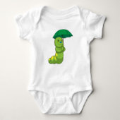 Caterpilaar bij Raining met Umbrella Romper (Voorkant)