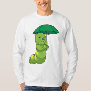 Caterpilaar bij Raining met Umbrella T-shirt
