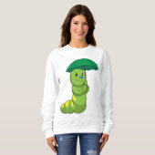 Caterpilaar bij Raining met Umbrella Trui (Voorkant volledig)