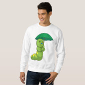 Caterpilaar bij Raining met Umbrella Trui (Voorkant volledig)