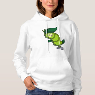 Caterpilaar bij slaapstand met lef hoodie