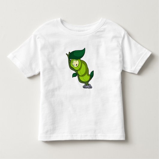 Caterpilaar bij slaapstand met lef kinder shirts (Voorkant)