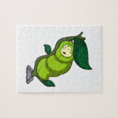 Caterpilaar bij slaapstand met lef legpuzzel (Horizontaal)