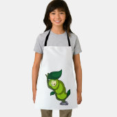 Caterpilaar bij slaapstand met lef schort (Insitu)