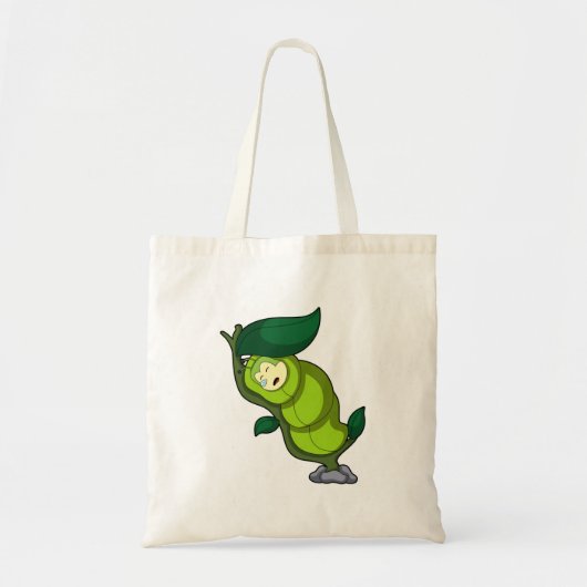 Caterpilaar bij slaapstand met lef tote bag (Voorkant)
