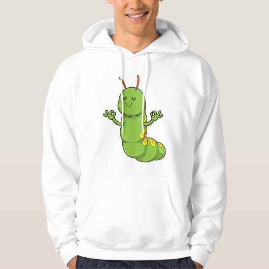 Caterpilaar bij Yoga Meditation Hoodie (Voorkant)