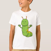 Caterpilaar bij Yoga Meditation T-shirt (Voorkant)
