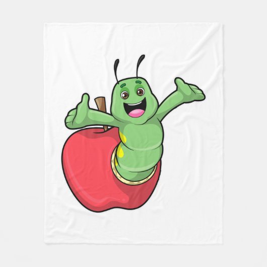 Caterpilaar met Apple Fleece Deken (Voorkant)
