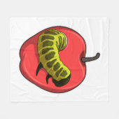 Caterpilaar met Apple Fleece Deken (Voorkant (Horizontaal))