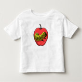 Caterpilaar met Apple Kinder Shirts (Voorkant)