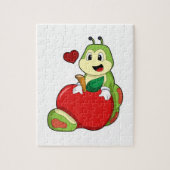 Caterpilaar met Apple Legpuzzel (Verticaal)