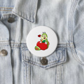 Caterpilaar met Apple Ronde Button 7,6 Cm (In situ)