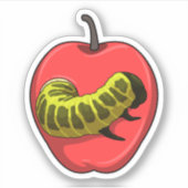 Caterpilaar met Apple Sticker (Voorkant)
