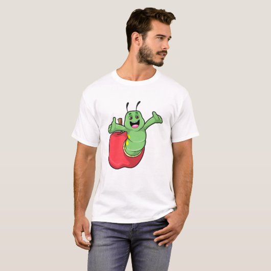 Caterpilaar met Apple T-shirt (Voorkant volledig)