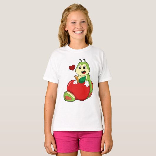 Caterpilaar met Apple T-shirt (Voorkant volledig)