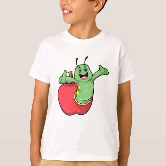 Caterpilaar met Apple T-shirt (Voorkant)