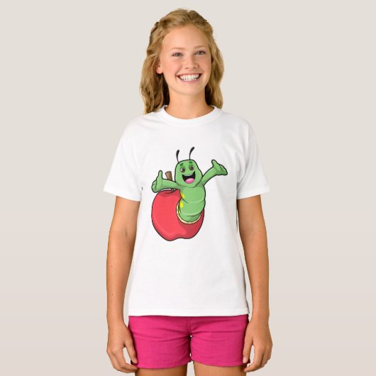 Caterpilaar met Apple T-shirt (Voorkant volledig)