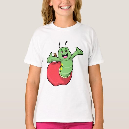 Caterpilaar met Apple T-shirt (Voorkant)