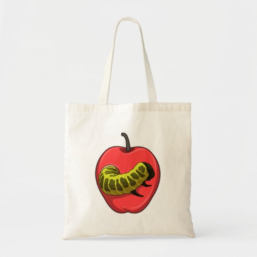 Caterpilaar met Apple Tote Bag (Voorkant)