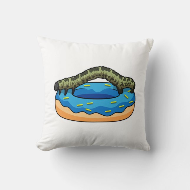Caterpilaar met Donut Kussen (Voorkant)