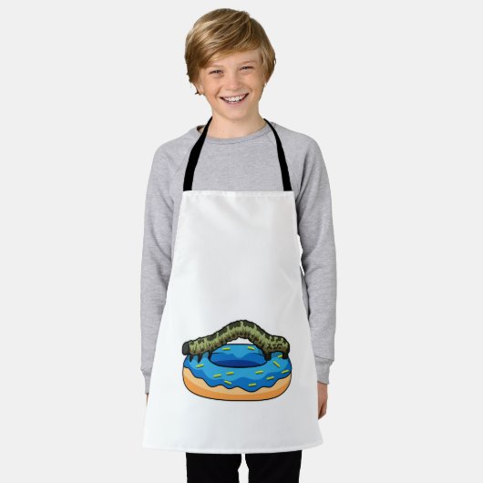 Caterpilaar met Donut Schort (Gedragen)