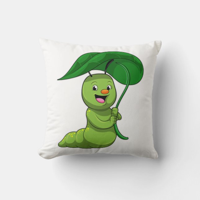 Caterpilaar met leder als parasol kussen (Voorkant)