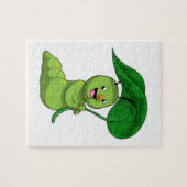 Caterpilaar met leder als parasol legpuzzel (Horizontaal)